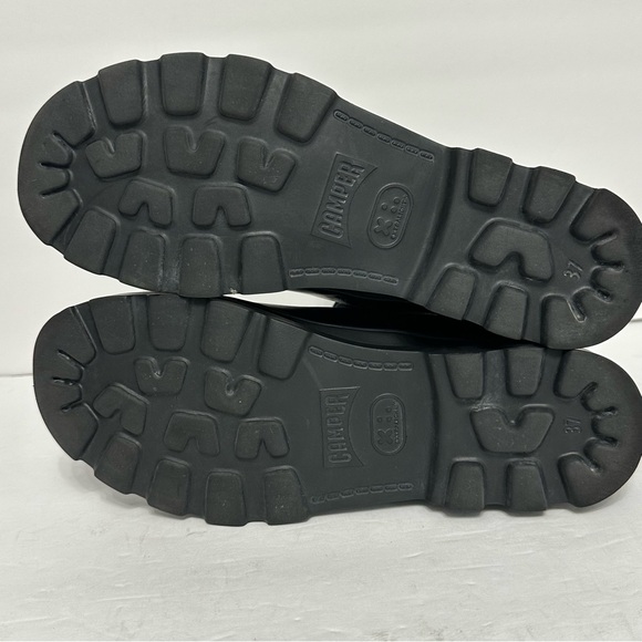 Camper Black Boots Leather Lace Up Gorpcore Grunge Motorcycle Biker Size 6.5 - Picture 8 of 11